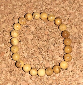 GELE JASPIS ARMBAND 8 MM